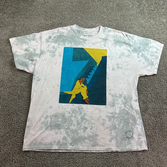 Desert Dreamer Reyna Noriega Shirt Womens One Size White Blue Tie Dye Ladies - Picture 1 of 9